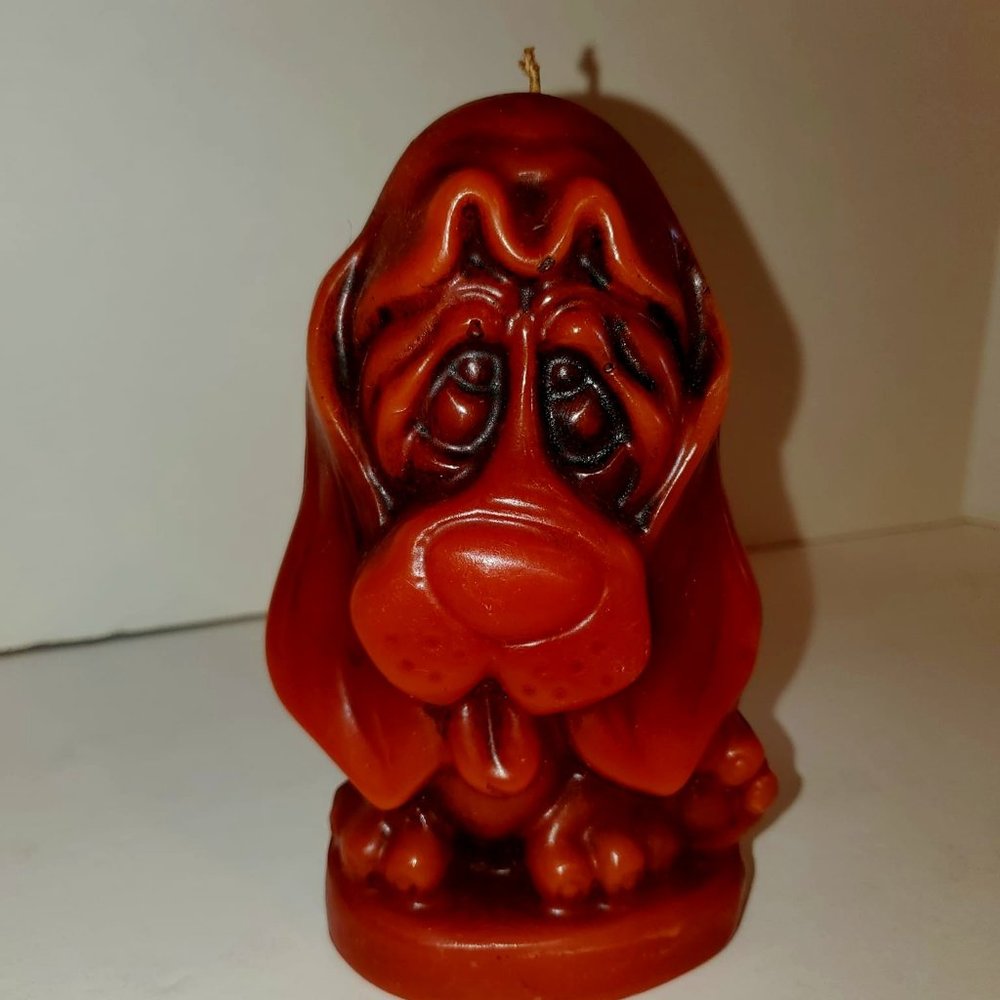 Vintage Animal Delights Candle - Vintage 1970's Basset Hound with  droopy eyes